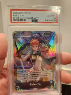 ONE PIECE REBECCA ALT ART KINGDOMS OF INRIGUE ENGLISH OP04-039 TCG GEM PSA 10 - Image 3