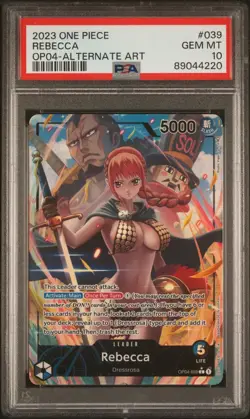 One Piece Rebecca Alt Art Kingdoms of Intrigue English OP04-039 TCG GEM PSA 10 - Image 1