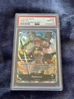 PSA GEM 10! One Piece Rebecca Alt Art Kingdoms of Intrigue OP04-039 TCG English - Image 1