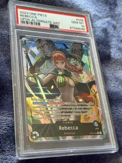 PSA GEM 10! One Piece Rebecca Alt Art Kingdoms of Intrigue OP04-039 TCG English - Image 3