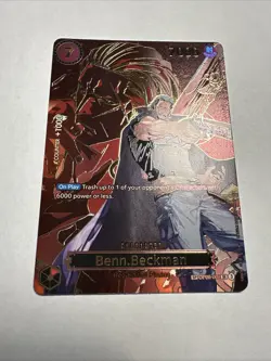 One Piece CCG - Carrying On His Will - Benn.Beckman SP OP09-009 SR - English NM! - Image 1