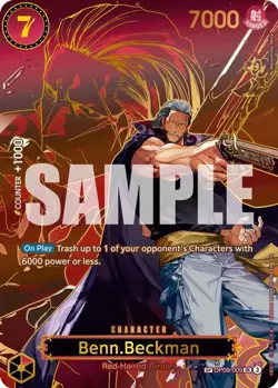 One Piece Benn.Beckman (OP09-009/177) OP13 Carrying On His Will NM FOIL- SP - Image 1