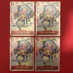 One Piece English TCG Card Tony Tony .Chopper SR Foil EB01-006 Playset (X4) - Image 1