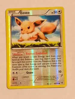 Pokemon TCG Eevee 80/111 XY-Furious Fists Lightly Played Reverse Holo Foil - Image 1