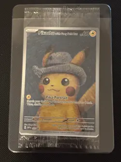 Pikachu with Grey Felt Hat Pokemon Card Van Gogh SVP EN-SV 085 - SEALED - Image 1