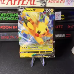 Pokemon TCG: Pikachu V SWSH285 Crown Zenith Sword & Shield Black Star Promo - NM - Image 1