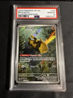 Pokemon TCG Relicanth 173/162 PSA 10 Gem Mint Temporal Forces - Image 1