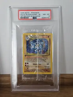 PSA 8 Machamp 1st Edition Sealed Base Set Pokemon TCG #8 - Image 1