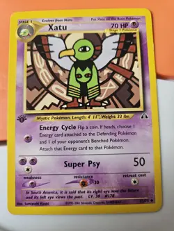 Pokemon TCG Xatu 1st Edition Neo Discovery 52/75 LP. - Image 1