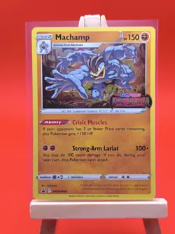 Machamp SWSH243 Lost Origin Holo Prerelease Promo Pokemon Card * New * - Image 2