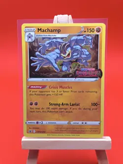 Machamp SWSH243 Lost Origin Holo Prerelease Promo Pokemon Card * New * - Image 3