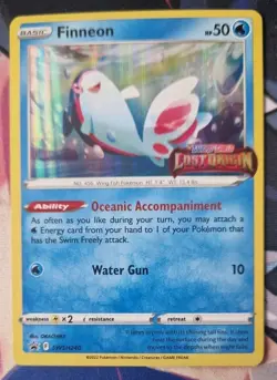 Pokemon Finneon SWSH240 Black Star Promo NM-Mint Lost Origin Stamp Prerelease - Image 1