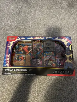 Pokemon TCG Mega Lucario EX Figure Collection Box Factory Sealed Brand New 🚚 - Image 1