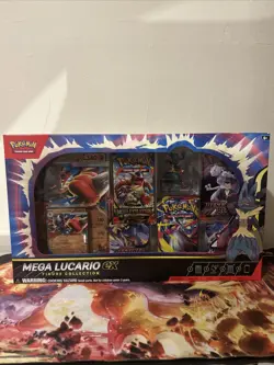 Pokemon TCG Mega Lucario EX Figure Collection Box Factory Sealed Brand New 🚚 - Image 1