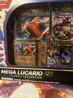Pokemon TCG Mega Lucario EX Figure Collection Box Factory Sealed Brand New 🚚 - Image 3