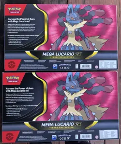 Brand New Pokemon TCG Mega Lucario EX Figure Collection Box Factory Sealed - Image 2