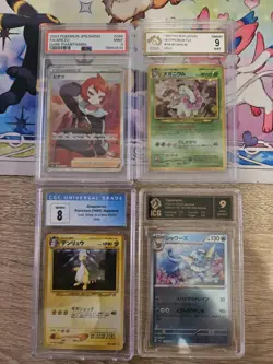 4×Graded Pokemon Cards Includes Vintage Graded Cards, PSA, CGC, CGA And ICG SLAB - Image 1