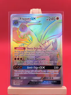 Flygon GX 256/236 Cosmic Eclipse Secret Rainbow Rare Full Art Pokemon Card NEW - Image 2