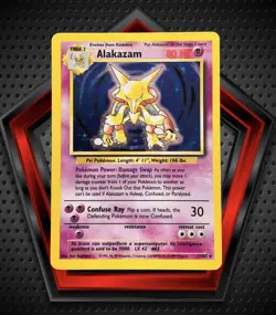 Alakazam 1999 Pokemon Base Set Holo Rare 1/102 TCG NM - Image 1