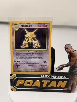 ALAKAZAM | Pokemon TCG 1999 | (BASE SET) Holo Foil Rare Vintage # 1/102 - Image 1