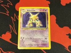 Alakazam 1/102 Base Set Unlimited (1999) Holo Rare Vintage WOTC Pokemon TCG - LP - Image 1