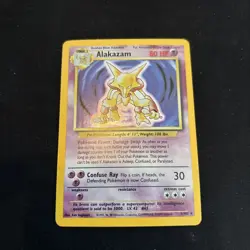 🔥 Alakazam 1/102 🔥 Original Holo Rare Base Set Pokemon Card 1999 WOTC TCG - Image 1