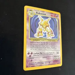 🔥 Alakazam 1/102 🔥 Original Holo Rare Base Set Pokemon Card 1999 WOTC TCG - Image 2
