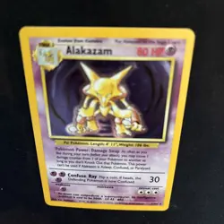 🔥 Alakazam 1/102 🔥 Original Holo Rare Base Set Pokemon Card 1999 WOTC TCG - Image 5