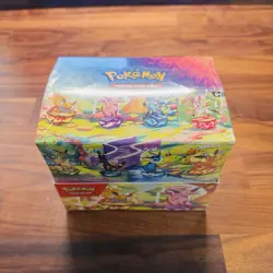 Pokemon Prismatic Evolutions Mini Tin Display Box (8 Tins) New / Factory Sealed - Image 1