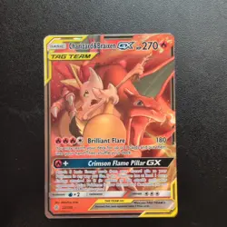 Pokemon Charizard & Braixen GX 22/236 Ultra Rare Holo SM-Cosmic Eclipse Card - Image 1
