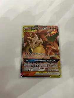 Pokemon TCG Charizard & Braixen GX 22/236 Sm-Cosmic Eclipse Holo Card - Image 1