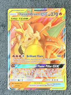 Pokemon Charizard & Braixen GX 22/236 Sm-Cosmic Eclipse Holo Light Played LP - Image 4
