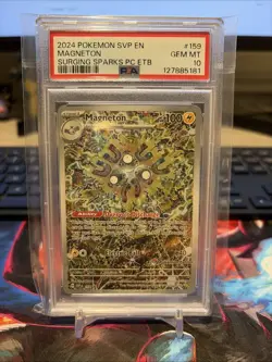 2024 POKEMON SURGING SPARKS POKEMON CENTER ETB PROMO SVP #159 MAGNETON PSA 10 - Image 1
