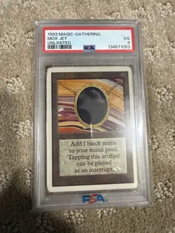 MTG MOX JET Unlimited Edition PSA 3 VG 1993 Magic the Gathering RARE - Image 3
