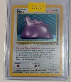 Pokemon TCG Rare Holo Card Ditto 3/62 Fossil WOTC 1999 - Image 1