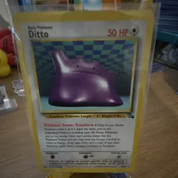 Pokemon TCG Ditto Fossil Holo Rare Unlimited 3/62 Basic 50 HP English 1999 (NM) - Image 1