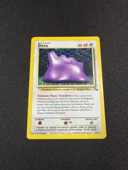 Ditto Holo Rare 3/62 Fossil 1999 Pokemon TCG - Image 1