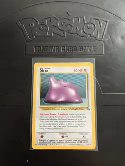 Pokemon TCG Fossil Unlimited 1999 Ditto 3/62 HOLO RARE MP/HP - Image 1