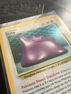 Pokemon TCG Fossil Unlimited 1999 Ditto 3/62 HOLO RARE MP/HP - Image 3