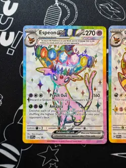 Umbreon 176 & Espeon 175 Pokemon Prismatic Evolutions Figure Collection Promo(2) - Image 2