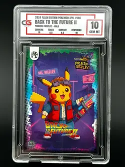 2025 Pokemon CG 10 Pikachu COSPLAY Back To The Future II Fox TCG CGC PSA Flash - Image 1