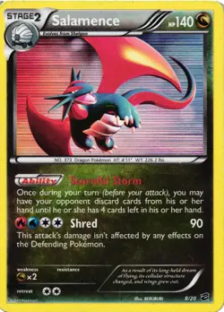 Pokemon TCG Salamence 8/20 Holo Rare Dragon Vault MP - Image 1