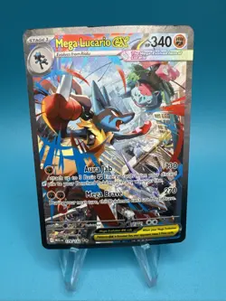 Mega Lucario ex 179/132 Mega Evolution Holo LP Pokemon TCG PACK FRESH - Image 1