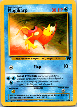MAGIKARP 47/82 - Team Rocket Set - VINTAGE WOTC Pokemon Card - Unlimited - NM/LP - Image 1