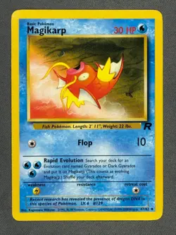 Magikarp 47/82 Base Set Series Team Rocket Uncommon Basic Pokemon Card 2000 NM - Image 1