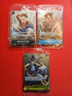 Portgas D. Ace Sabo Monkey D. Luffy Tin Promo Set One Piece Sealed🔥 - Image 1