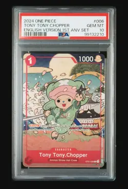 Tony Tony Chopper English Version 1st Anniversary Set ST01-006 One Piece PSA 10 - Image 1
