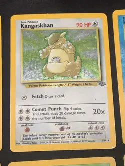 Vintage Holo Rare Pokemon TCG WOTC 1999 Base Set, Fossil, Jungle, Scyther MP/HP - Image 3