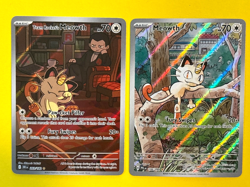 Meowth 106/094 Phantasmal Flames- Team Rockets Meowth 203/182- 2 Card Lot - Image 1