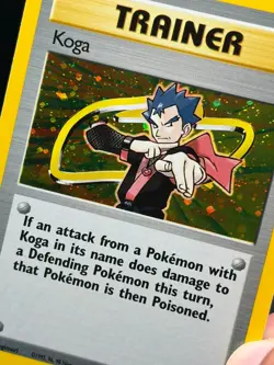 Pokemon TCG Koga Gym Challenge Trainer Holo Card 19/132 NM - Image 2